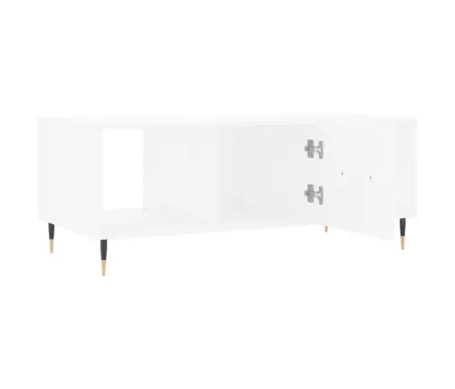 Kafijas Galdiņš, Balts, 102X50X40 Cm, Inženierijas Koks Vidaxl