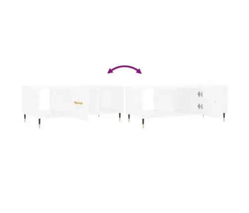 Kafijas Galdiņš, Balts, 102X50X40 Cm, Inženierijas Koks Vidaxl