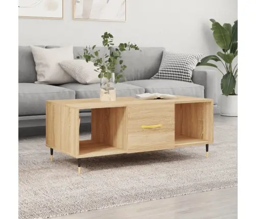 Kafijas Galdiņš, Ozola Krāsa, 102X50X40 Cm, Inženierijas Koks Vidaxl