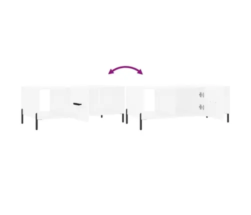 Kafijas Galdiņš, Balts, 102X50X40 Cm, Inženierijas Koks Vidaxl