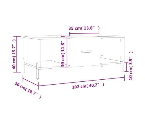 Kohvilaud, Must, 102 X 50 X 40 cm Tehispuit Kohvilaud, Must, 102 X 50 X 40 cm Tehispuit