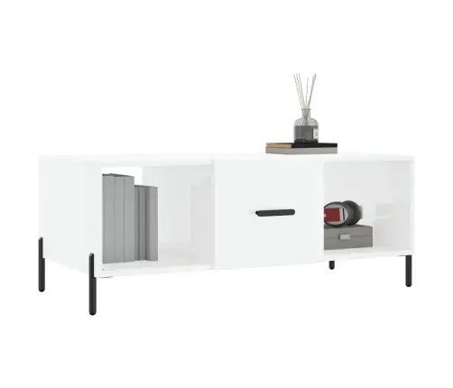 Kafijas Galdiņš, Spīdīgi Balts, 102X50X40 Cm, Inženierijas Koks Vidaxl Kafijas Galdiņš, Spīdīgi Balts, 102X50X40 Cm, Inženierijas Koks Vidaxl