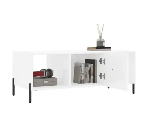 Kafijas Galdiņš, Spīdīgi Balts, 102X50X40 Cm, Inženierijas Koks Vidaxl Kafijas Galdiņš, Spīdīgi Balts, 102X50X40 Cm, Inženierijas Koks Vidaxl