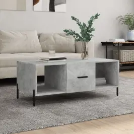 Kafijas Galdiņš, Betona Pelēks, 102X50X40 Cm, Inženierijas Koks Vidaxl