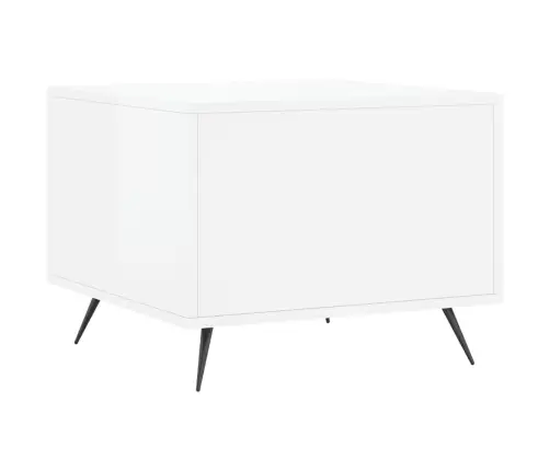 Kavos Staliukai, 2Vnt., Balti, 50X50X40cm Mediena, Blizgūs Kavos Staliukai, 2Vnt., Balti, 50X50X40cm Mediena, Blizgūs