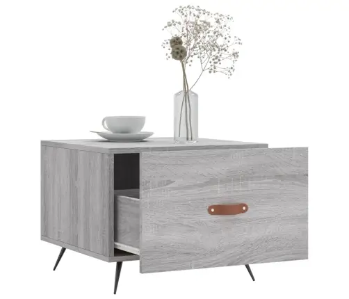 Kafijas Galdiņi, 2 Gab., Pelēki, 50X50X40 Cm, Inženierijas Koks Vidaxl