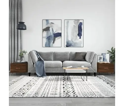 Kohvilauad, 2 Tk, Pruun Tamm, 50 X 50 X 40 cm Tehispuit