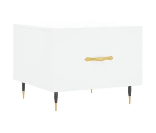 Kafijas Galdiņš, Balts, 50X50X40 Cm, Inženierijas Koks Vidaxl