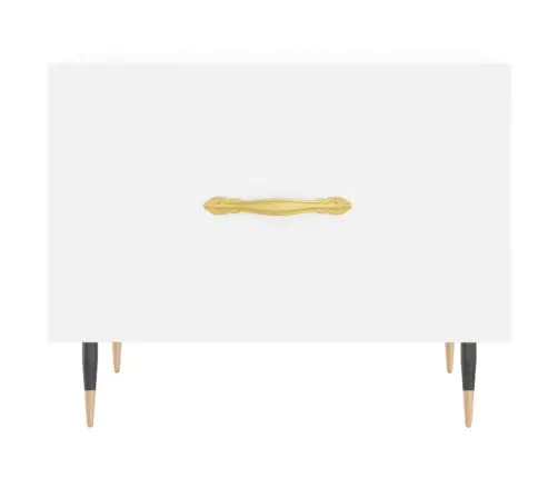 Kafijas Galdiņš, Balts, 50X50X40 Cm, Inženierijas Koks Vidaxl