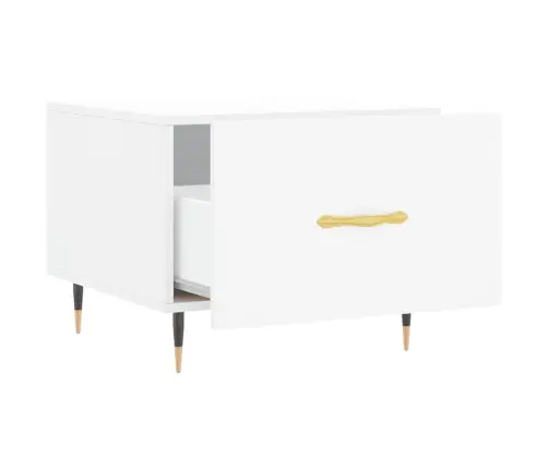 Kafijas Galdiņš, Balts, 50X50X40 Cm, Inženierijas Koks Vidaxl