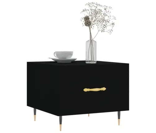 Kafijas Galdiņš, Melns, 50X50X40 Cm, Inženierijas Koks Vidaxl