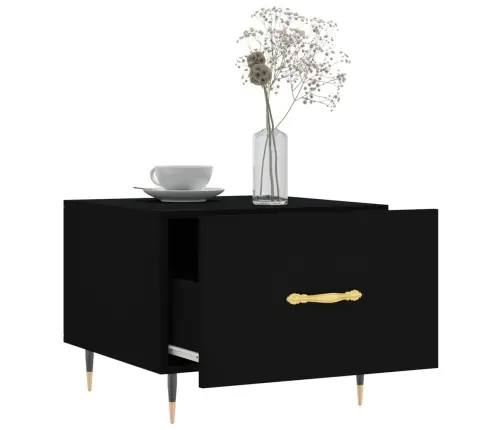 Kafijas Galdiņš, Melns, 50X50X40 Cm, Inženierijas Koks Vidaxl