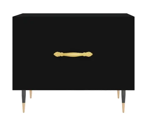 Kafijas Galdiņš, Melns, 50X50X40 Cm, Inženierijas Koks Vidaxl