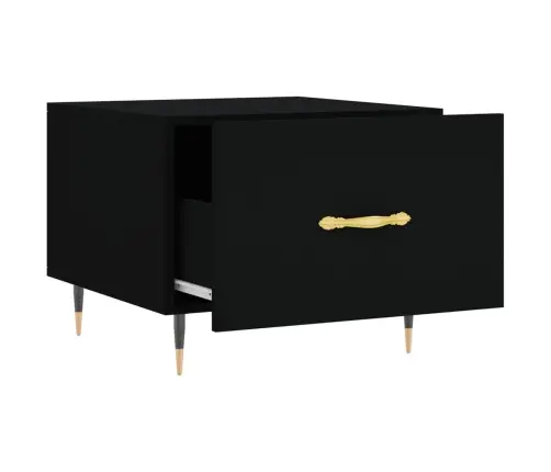 Kafijas Galdiņš, Melns, 50X50X40 Cm, Inženierijas Koks Vidaxl