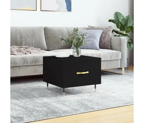 Kafijas Galdiņš, Melns, 50X50X40 Cm, Inženierijas Koks Vidaxl