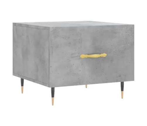 Kafijas Galdiņš, Betona Pelēks, 50X50X40 Cm, Inženierijas Koks Vidaxl