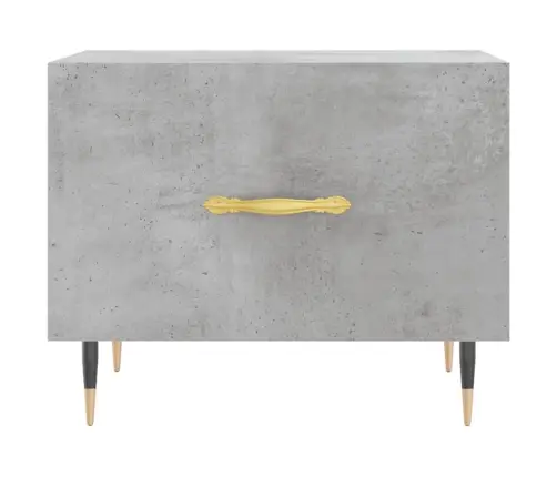 Kafijas Galdiņš, Betona Pelēks, 50X50X40 Cm, Inženierijas Koks Vidaxl