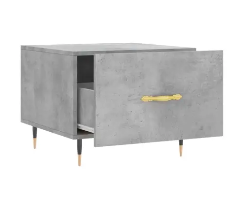 Kafijas Galdiņš, Betona Pelēks, 50X50X40 Cm, Inženierijas Koks Vidaxl