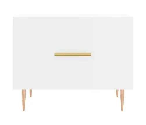 Kafijas Galdiņš, Spīdīgi Balts, 50X50X40 Cm, Inženierijas Koks Vidaxl