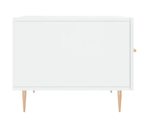 Kafijas Galdiņš, Spīdīgi Balts, 50X50X40 Cm, Inženierijas Koks Vidaxl