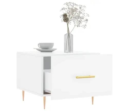 Kavos Staliukai, 2Vnt., Balti, 50X50X40cm Mediena, Blizgūs