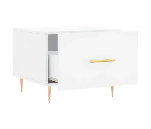 Kavos Staliukai, 2Vnt., Balti, 50X50X40cm Mediena, Blizgūs