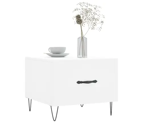 Kafijas Galdiņš, Balts, 50X50X40 Cm, Inženierijas Koks Vidaxl