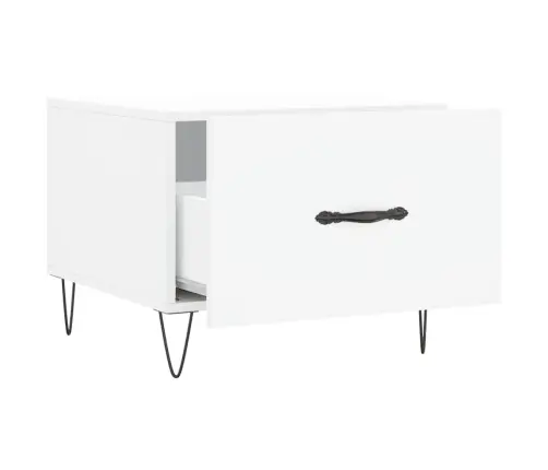 Kafijas Galdiņš, Balts, 50X50X40 Cm, Inženierijas Koks Vidaxl