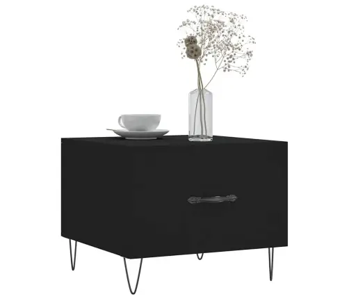 Kafijas Galdiņi, 2 Gab., Melni, 50X50X40 Cm, Inženierijas Koks Vidaxl