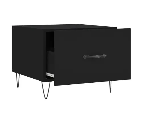 Kafijas Galdiņi, 2 Gab., Melni, 50X50X40 Cm, Inženierijas Koks Vidaxl