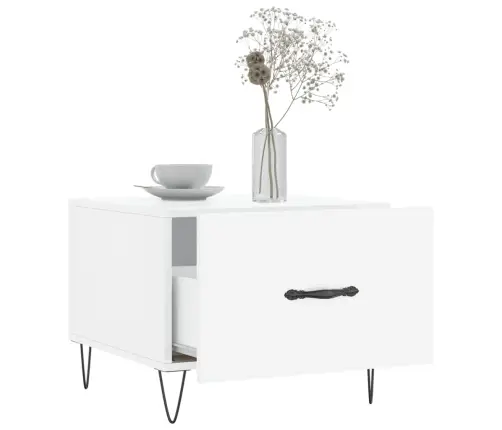 Kavos Staliukai, 2Vnt., Balti, 50X50X40cm Mediena, Blizgūs