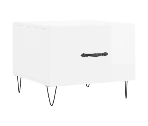 Kavos Staliukai, 2Vnt., Balti, 50X50X40cm Mediena, Blizgūs