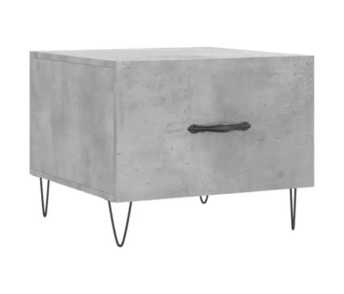 Kafijas Galdiņš, Betona Pelēks, 50X50X40 Cm, Inženierijas Koks Vidaxl