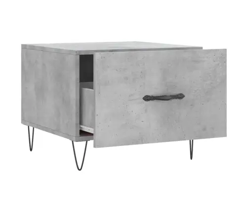 Kafijas Galdiņš, Betona Pelēks, 50X50X40 Cm, Inženierijas Koks Vidaxl