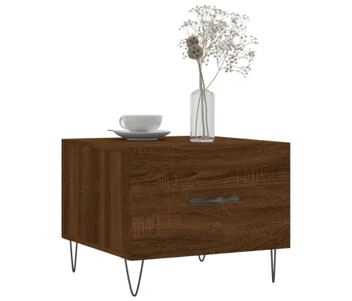 Kafijas Galdiņš, Ozolkoka Krāsa, 50X50X40 Cm, Inženierijas Koks Vidaxl