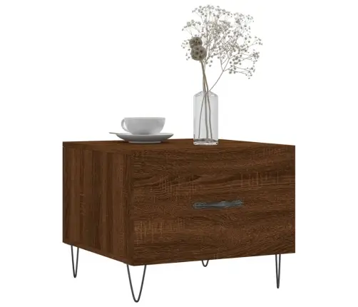 Kohvilauad, 2 Tk, Pruun Tamm, 50 X 50 X 40 cm Tehispuit