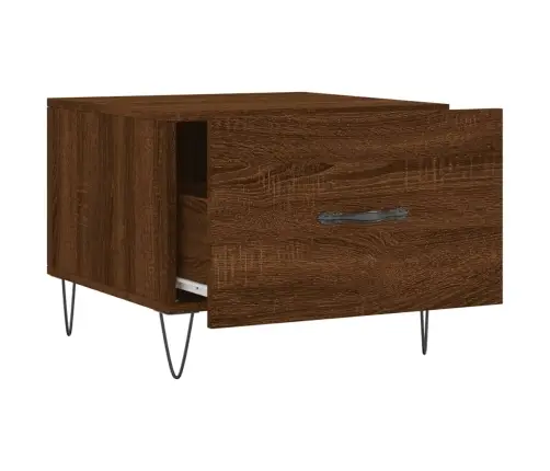 Kohvilauad, 2 Tk, Pruun Tamm, 50 X 50 X 40 cm Tehispuit