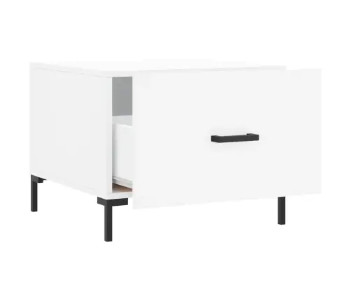 Kohvilaud, Valge, 50 X 50 X 40 cm Tehispuit