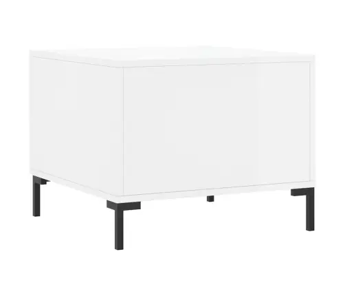 Kafijas Galdiņš, Spīdīgi Balts, 50X50X40 Cm, Inženierijas Koks Vidaxl