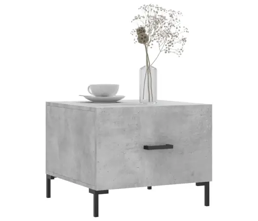 Kavos Staliukas, Betono Pilkas, 50X50X40cm Apdirbta Mediena