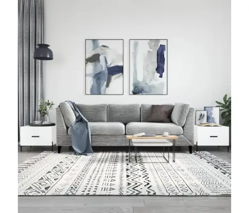 Kavos Staliukai, 2Vnt., Balti, 50X50X40cm Apdirbta Mediena