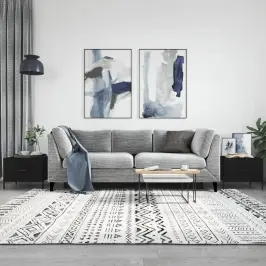 Kafijas Galdiņi, 2 Gab., Melni, 50X50X40 Cm, Inženierijas Koks Vidaxl