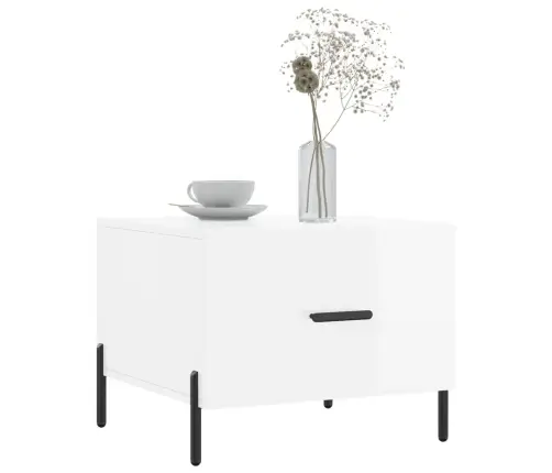 Kafijas Galdiņi, 2 Gab., Balti, 50X50X40 Cm, Inženierijas Koks Vidaxl