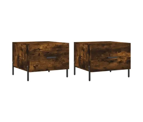 Kafijas Galdiņi, 2 Gab., Ozola, 50X50X40 Cm, Inženierijas Koks Vidaxl