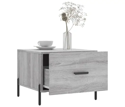 Kafijas Galdiņi, 2 Gab., Pelēki, 50X50X40 Cm, Inženierijas Koks Vidaxl