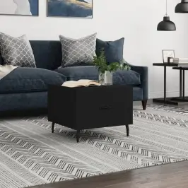 Kafijas Galdiņš, Melns, 50X50X40 Cm, Inženierijas Koks Vidaxl