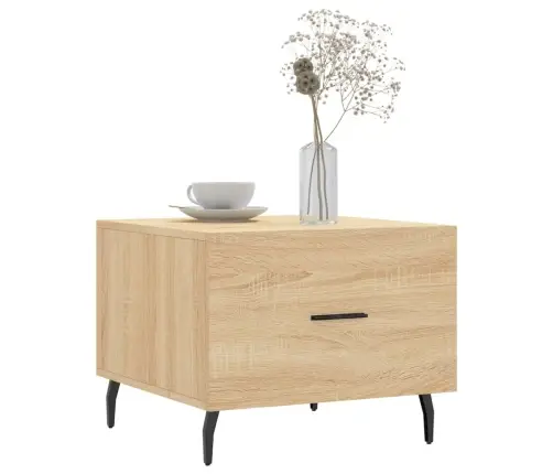 Kafijas Galdiņš, Ozolkoka Krāsa, 50X50X40 Cm, Inženierijas Koks Vidaxl