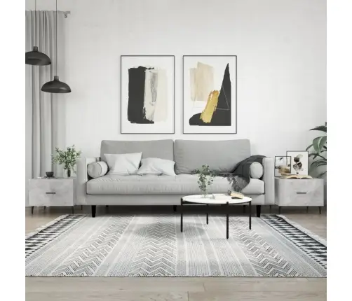 Kafijas Galdiņi, 2 Gab., Pelēki, 50X50X40 Cm, Inženierijas Koks Vidaxl