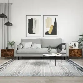 Kohvilaud, 2 Tk, Suitsutatud Tamm, 50 X 50 X 40 cm Tehispuit