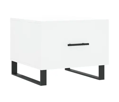 Kafijas Galdiņš, Balts, 50X50X40 Cm, Inženierijas Koks Vidaxl